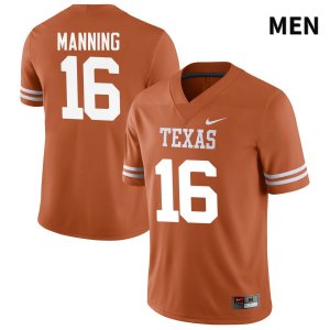 Texas Longhorns Men's #16 Arch Manning Authentic Orange NIL 2022 College Football Jersey NME53P5S